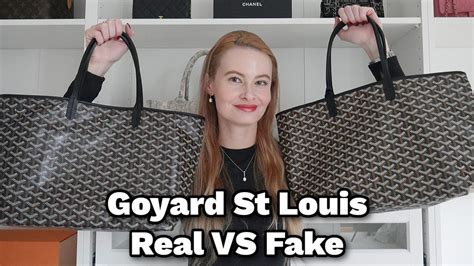 real goyard tote vs fake|authentic goyard st louis tote.